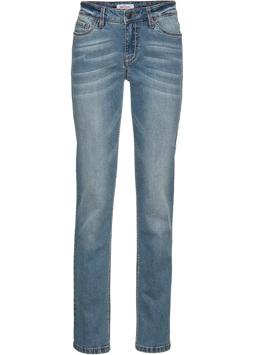 bonprix Modische Authentic-Jeans mit Stretchanteil und Ziernähten - Damen