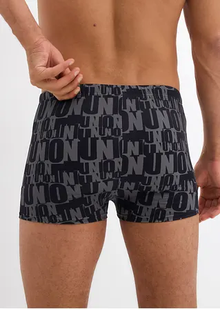 Bonprix Modische Badehose Mit Trendigem Druck - Schwarz