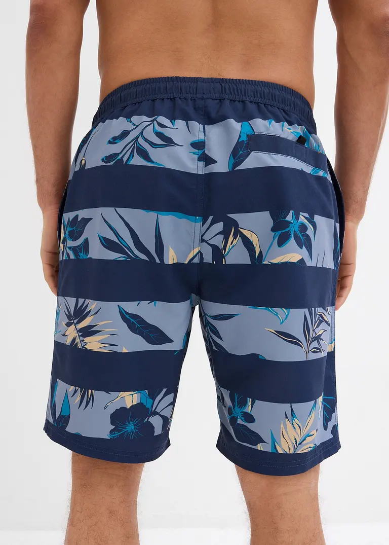 Bonprix Modische Badeshorts Mit Schönem Druck - Blau - Herren