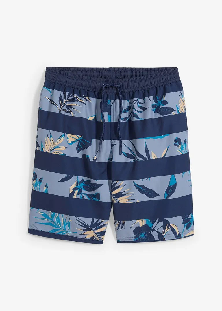bonprix Modische Badeshorts mit schönem Druck - blau - Herren