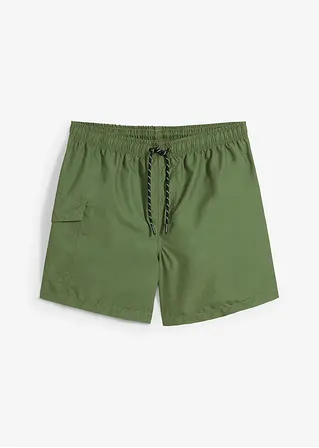 bonprix Modische Badeshorts mit seitlicher Tasche - grün