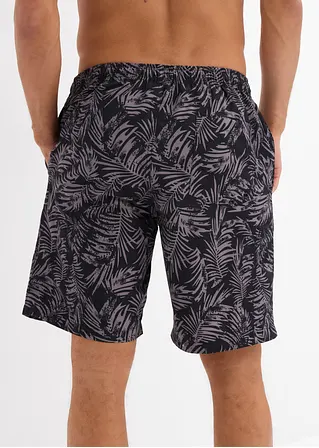 Bonprix Modische Badeshorts Mit Tollem Druck - Schwarz - Herren