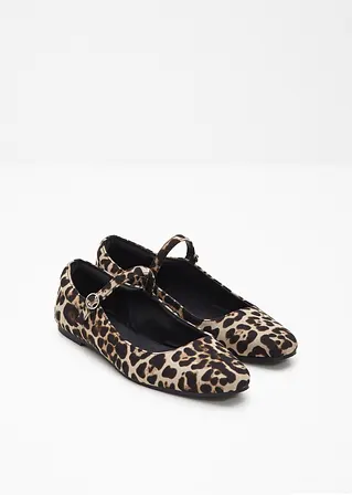 Bonprix Modische Ballerina Im Mary Jane Look - Beige - Damen