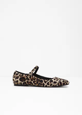 bonprix Modische Ballerina im Mary Jane Look - beige - Damen