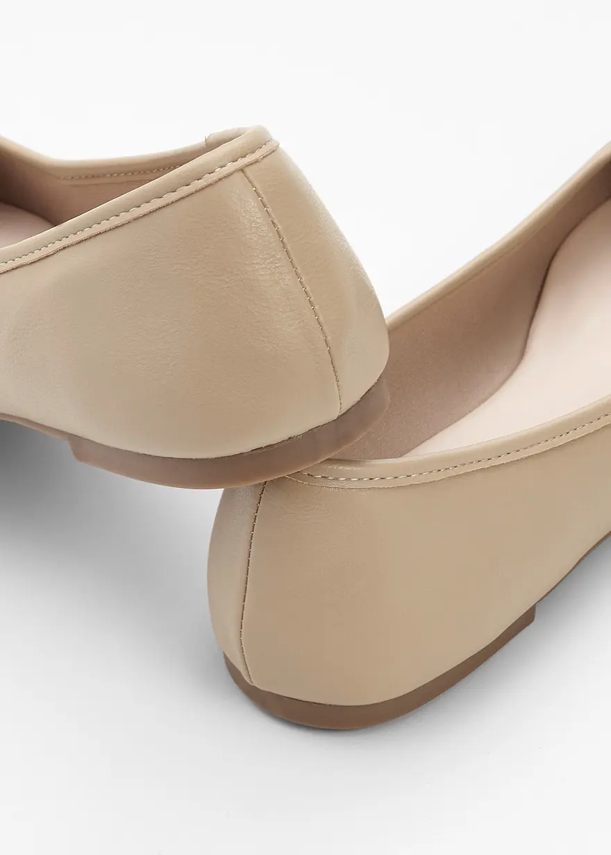 Bonprix Modische Ballerina Mit Schleife - Beige - Damen