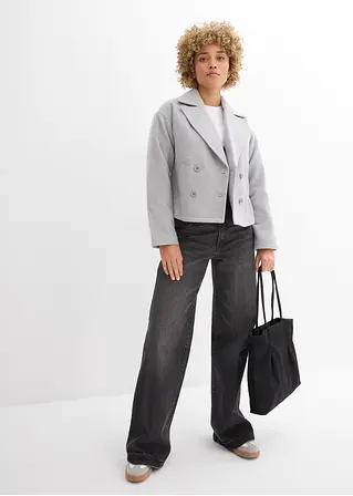 Bonprix Modische Cabanjacke Aus Wollimitat Mit Einer Abnehmbaren Kapuze