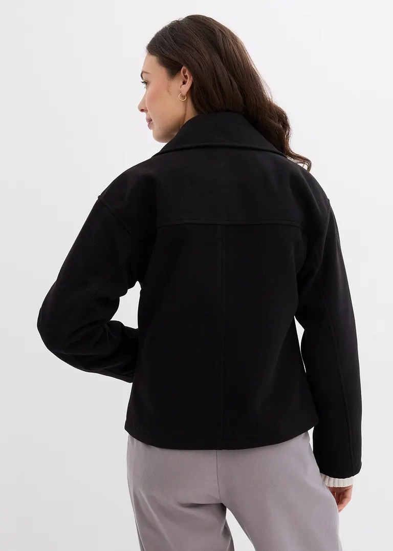 Bonprix Modische Cabanjacke Aus Wollimitat Mit Einer Abnehmbaren Kapuze