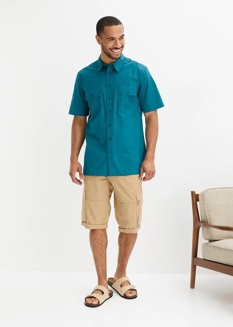 Bonprix Modische Cargo-Bermuda Mit Verstellbarer Länge - Beige