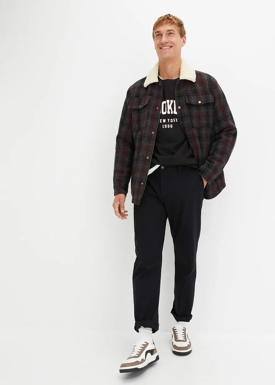 Bonprix Modische Chinohose Im Loose Fit - Schwarz - Herren