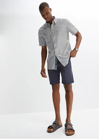 Bonprix Modische Coloured Stretch-Bermuda In Vintage Look - Blau - Herren