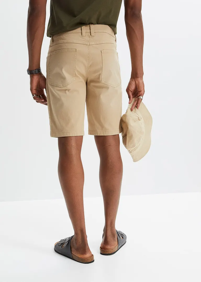 Bonprix Modische Coloured Stretch-Bermuda In Vintage Look - Beige