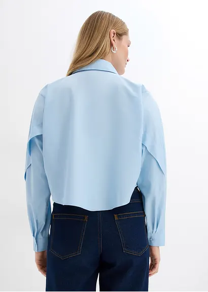 Bonprix Modische Cropped Bluse Aus Reiner Baumwolle Im Boxy Schnitt
