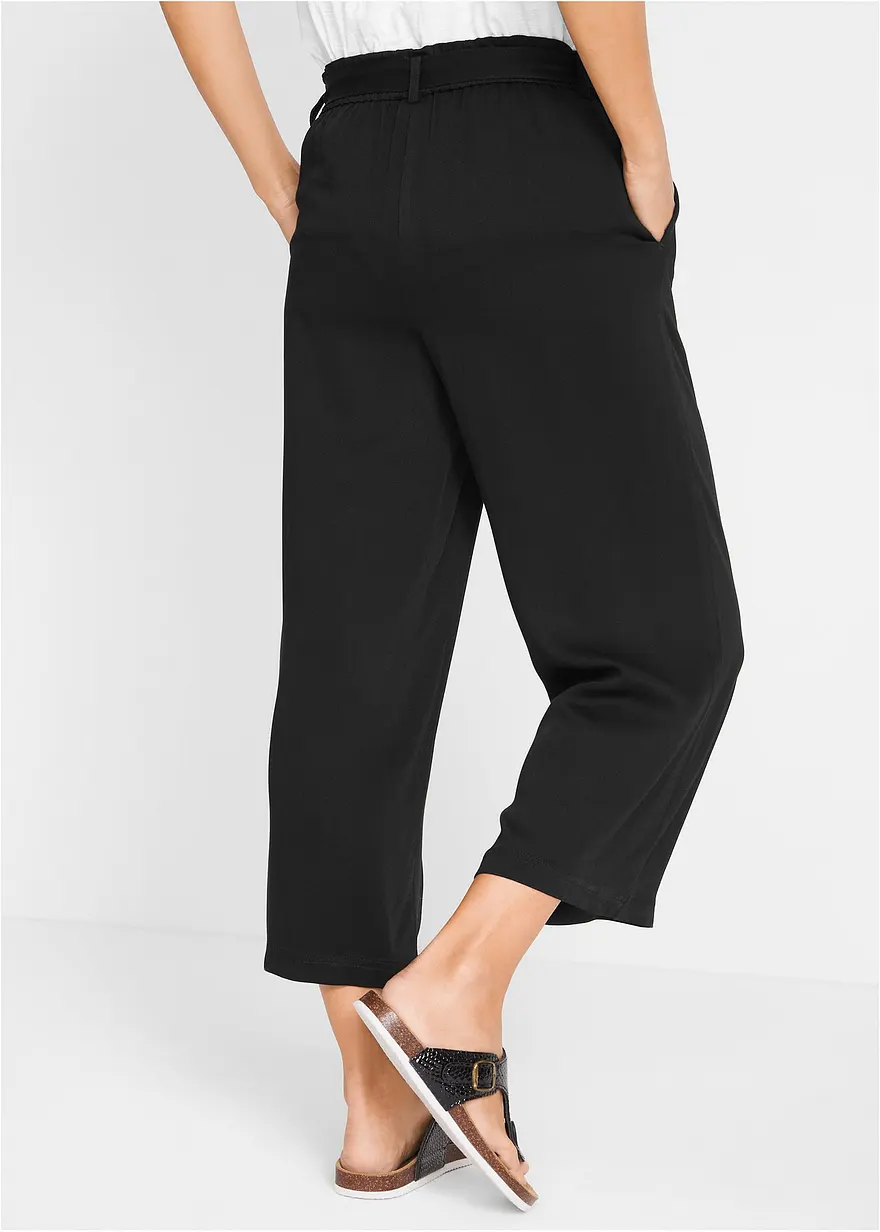 Bonprix Modische Culotte Mit Gummibund Gürtelschlaufen Und Eingriffstaschen