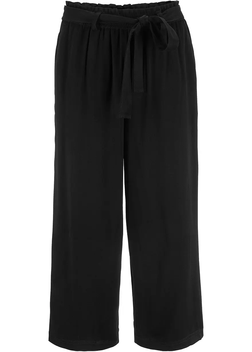 bonprix Modische Culotte mit Gummibund Gürtelschlaufen und Eingriffstaschen