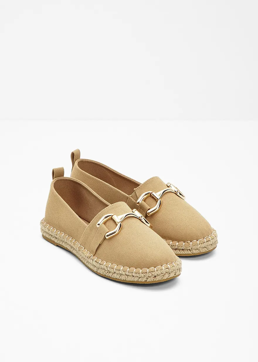 Bonprix Modische Espadrille Mit Dekorativer Schnalle - Beige