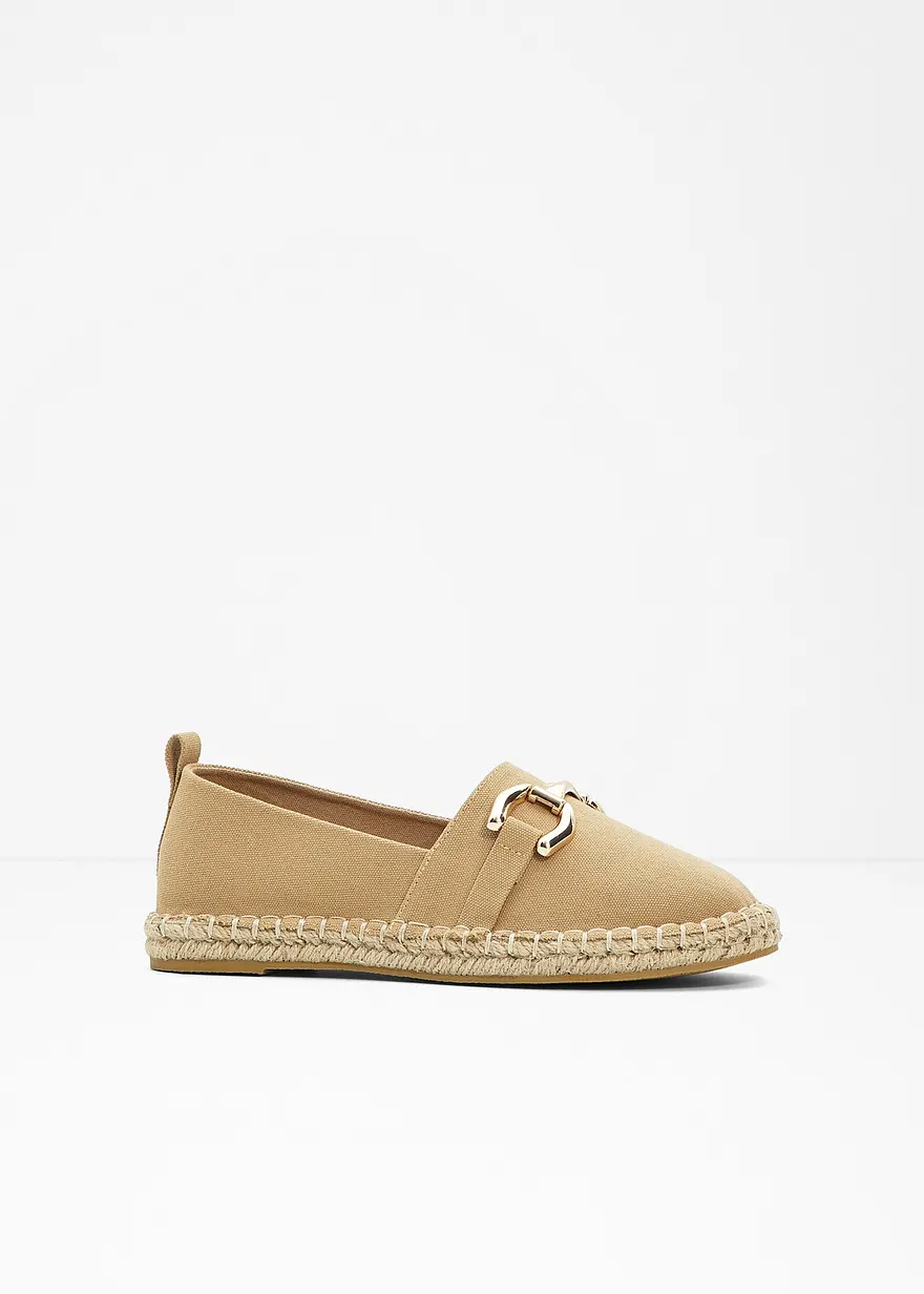 bonprix Modische Espadrille mit dekorativer Schnalle - beige