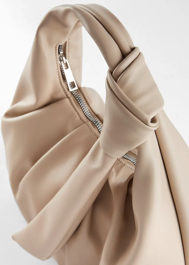 Bonprix Modische Handtasche In Lederoptik - Beige - Damen