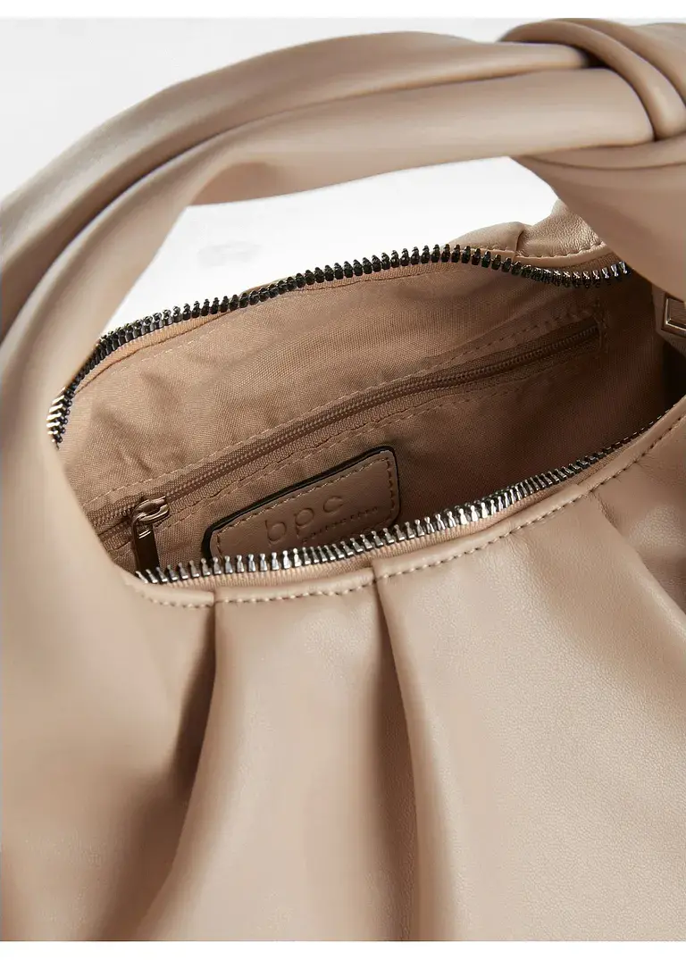 Bonprix Modische Handtasche In Lederoptik - Beige - Damen