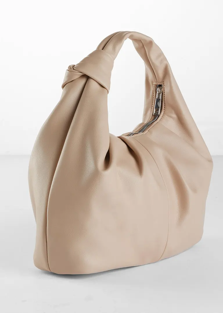 Bonprix Modische Handtasche In Lederoptik - Beige - Damen