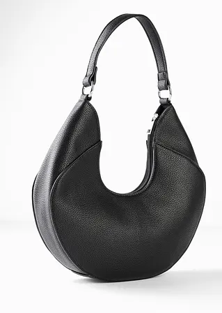 Bonprix Modische Handtasche In Lederoptik - Schwarz - Damen