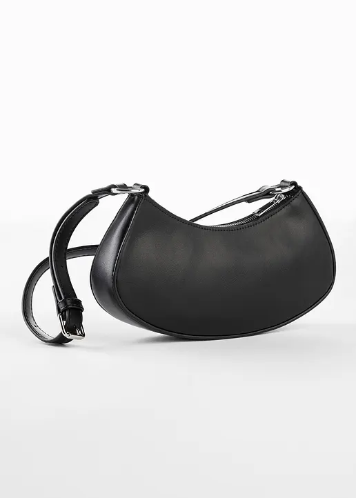 Bonprix Modische Handtasche In Lederoptik - Schwarz - Damen