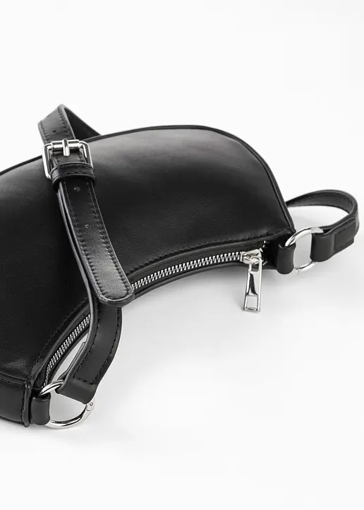 Bonprix Modische Handtasche In Lederoptik - Schwarz - Damen