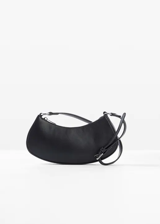bonprix Modische Handtasche in Lederoptik - schwarz - Damen