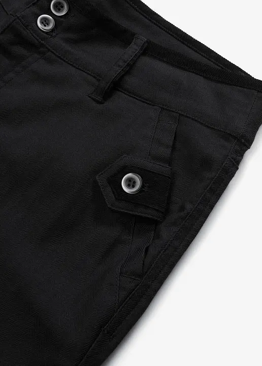 Bonprix Modische Hose Mit Angesagten Details - Schwarz - Damen