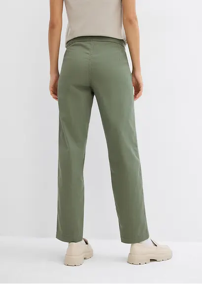 Bonprix Modische Hose Mit Schnallendetail - Grün - Damen