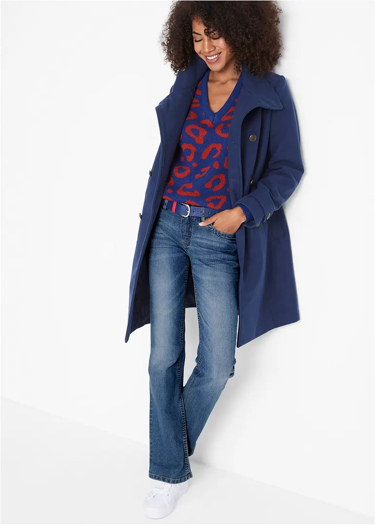 Bonprix Modische Komfort-Stretch-Jeans Mit Kleinen Nieten Und Kontrastnähten