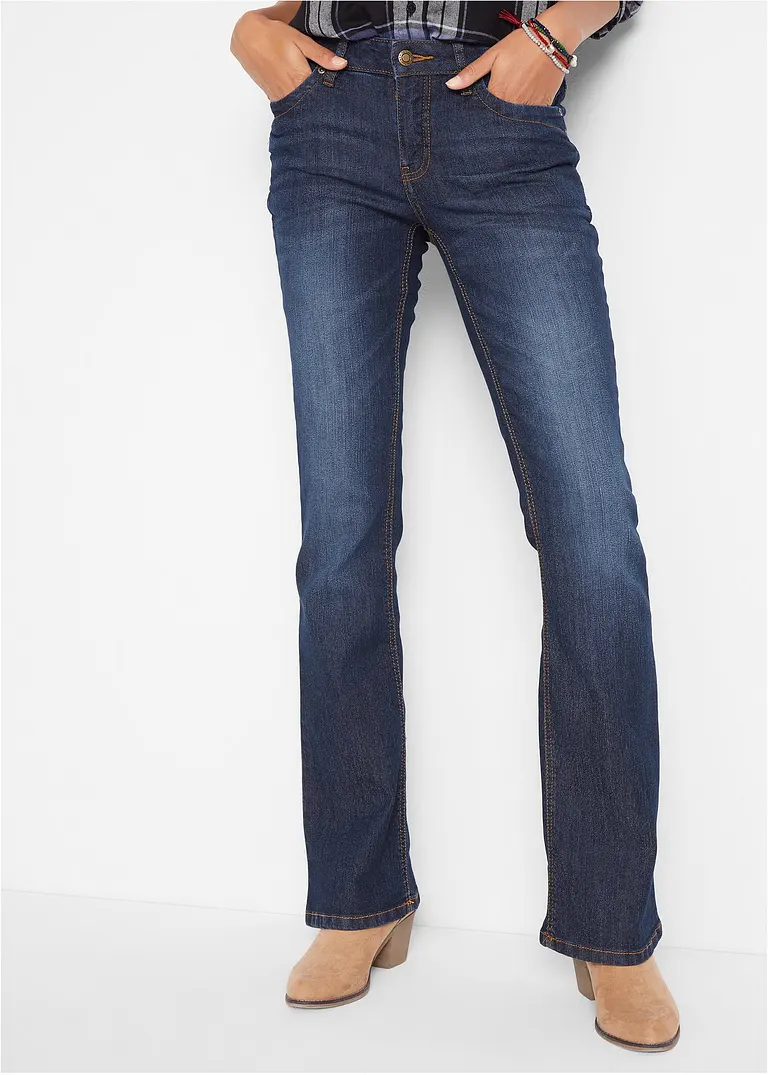 Bonprix Modische Komfort-Stretch-Jeans Mit Kleinen Nieten Und Kontrastnähten