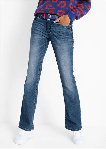 Bonprix Modische Komfort-Stretch-Jeans Mit Kleinen Nieten Und Kontrastnähten