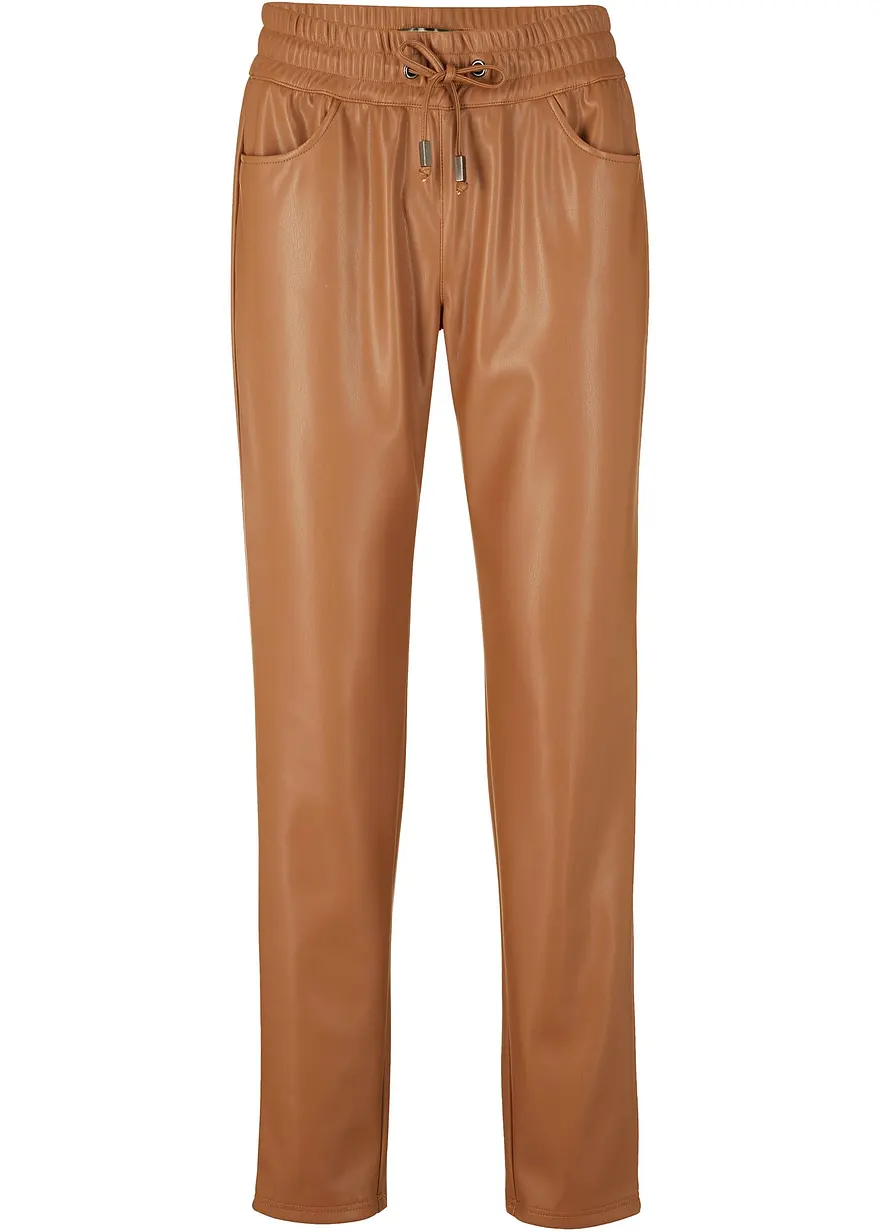 bonprix Modische Lederimitat-Schlupfhose - braun - Damen