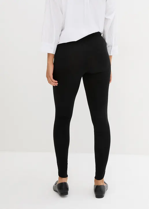 Bonprix Modische Leggings Aus Bio-Baumwolle - Schwarz - Damen