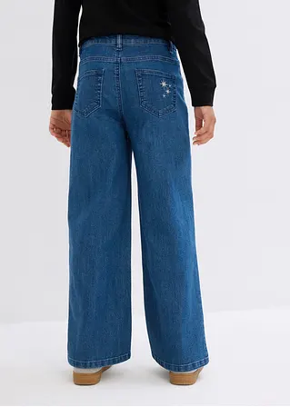 Bonprix Modische Mädchen Jeans Mit Toller Stickerei - Blau