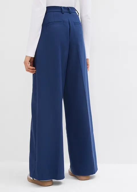 Bonprix Modische Marlenehose Mit Hohem Bund - Blau - Damen