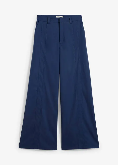 bonprix Modische Marlenehose mit hohem Bund - blau - Damen