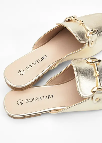 Bonprix Modische Mule Mit Dekorativer Schnalle - Beige - Damen