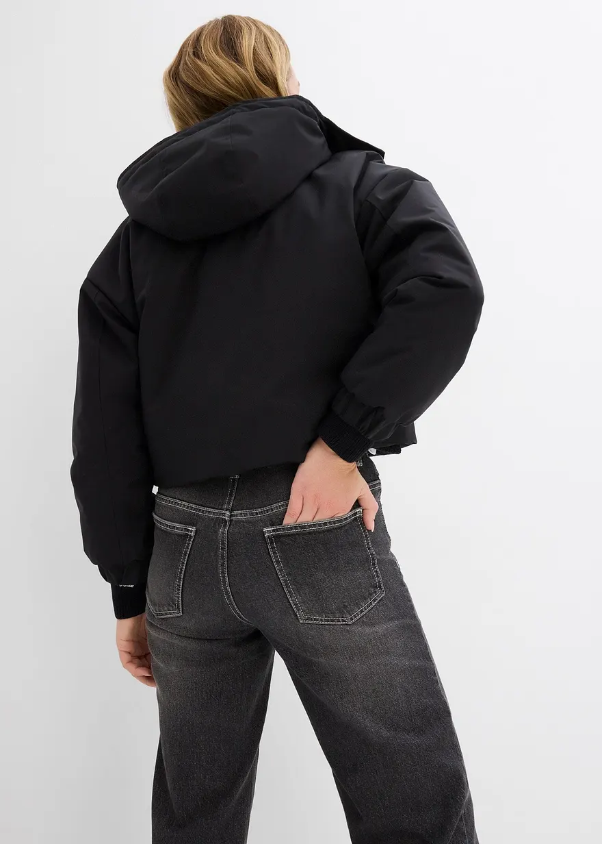 Bonprix Modische Outdoorjacke Im Oversized-Fit - Schwarz