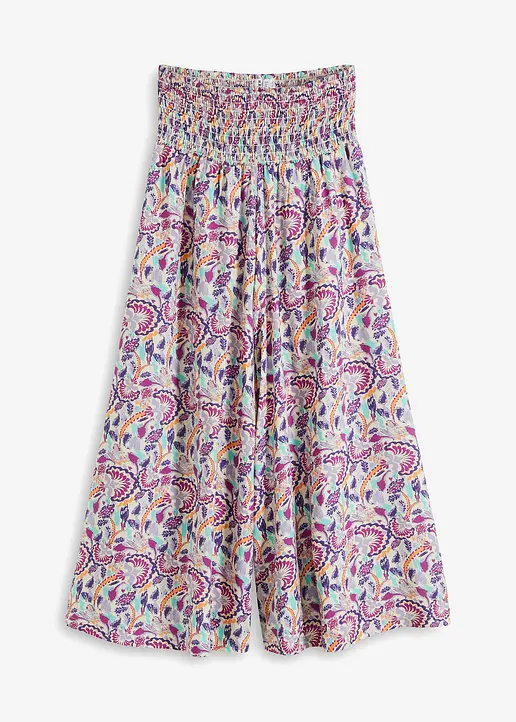bonprix Modische Palazzo-Hose mit Print - lila regular - Damen