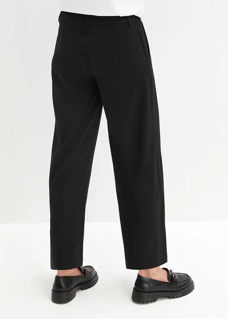 Bonprix Modische Palazzo-Hose Mit Weitem Bein - Schwarz - Damen