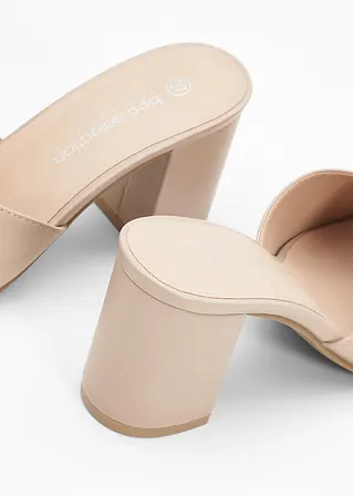 Bonprix Modische Pantolette Mit Blockabsatz - Beige - Damen