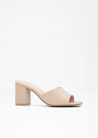 Bonprix Modische Pantolette Mit Blockabsatz - Beige - Damen