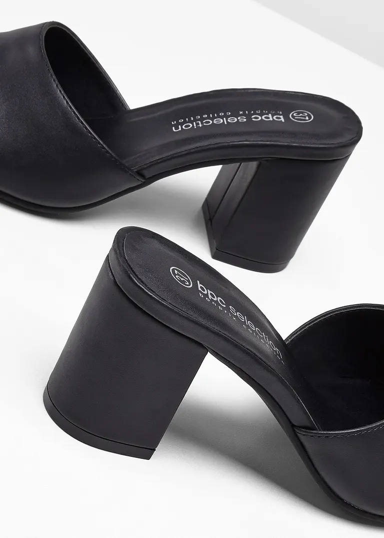 Bonprix Modische Pantolette Mit Blockabsatz - Schwarz - Damen