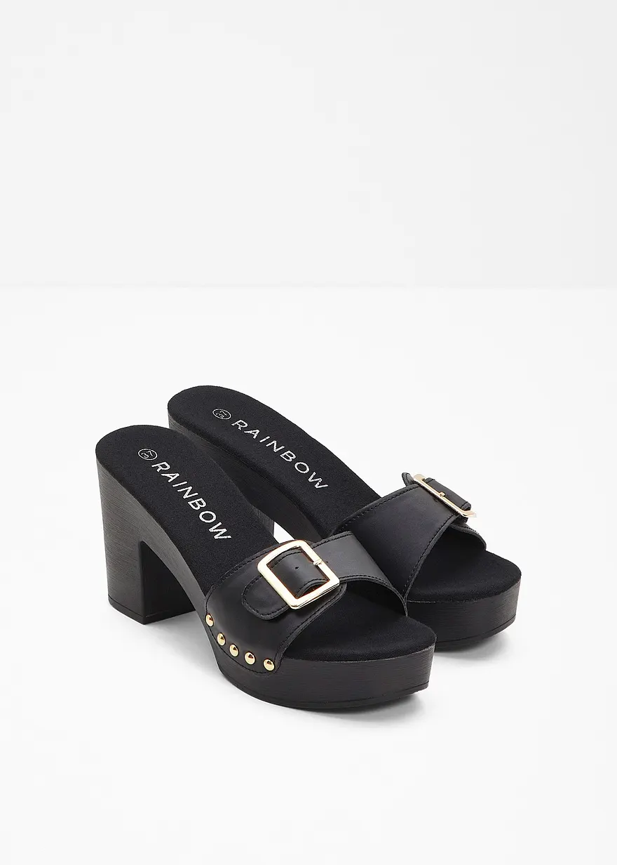 Bonprix Modische Pantolette Mit Schönen Details - Schwarz