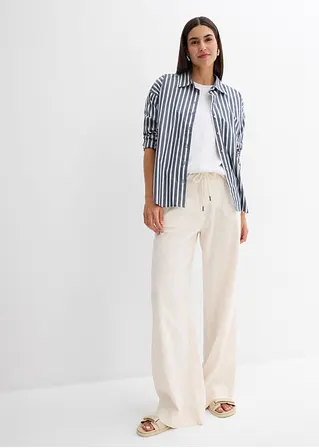 Bonprix Modische Paper-Bag Hose Mit Weitem Schnitt Und Stilvollem Seilgürtel