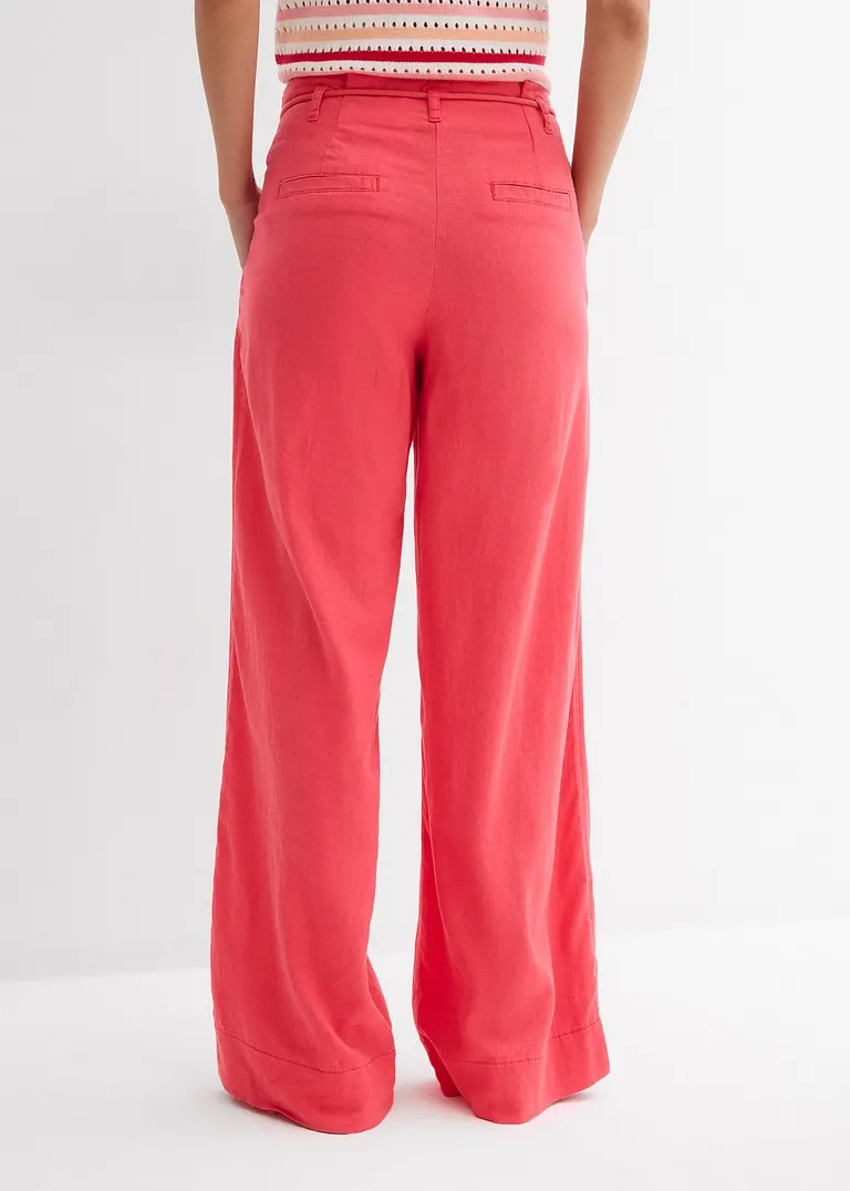 Bonprix Modische Paper-Bag Hose Mit Weitem Schnitt Und Stilvollem Seilgürtel