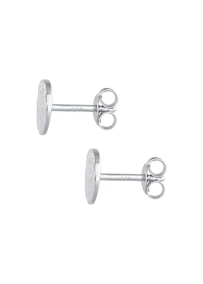 Bonprix Modische Plättchen-Ohrstecker Mit Strukturierter Oberfläche Im Jugendlichen Chic Aus 925er Sterling Silber