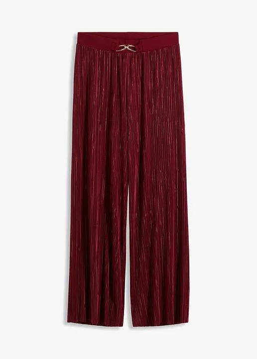 bonprix modische Plissée-Hose mit dekorativer Schnalle vorne am Bund