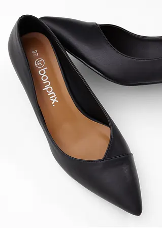 Bonprix Modische Pumps In Leder-Optik - Schwarz - Damen